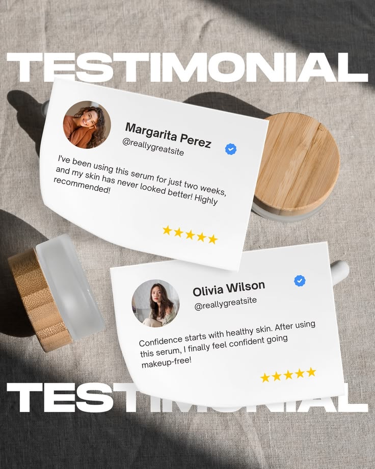 Testimonial creative